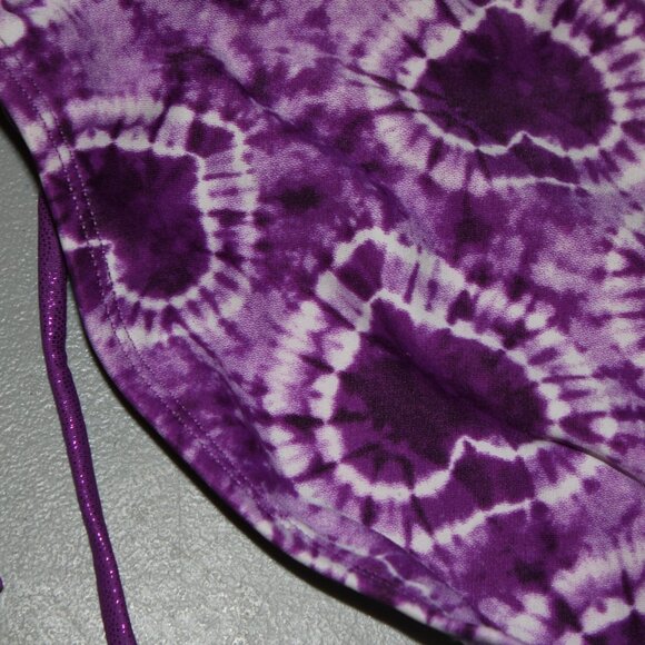 Purple 2 Pcs Justice Tankini Swimsuit Size 14 - Picture 9 of 10